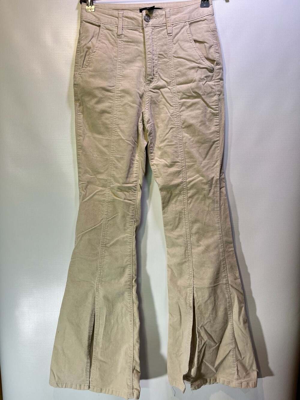Forever 21 Women's Tan Corduroy Flare Pants